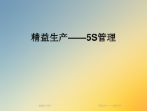 精益生产——5S管理课件