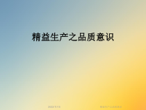 精益生产之品质意识课件