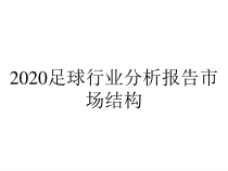2020足球行业分析报告市场结构课件