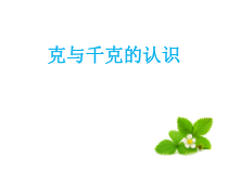 北京版数学二年级下册《千克与克的认识》PPT课件1