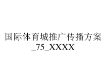 国际体育城推广传播方案_75_XXXX课件