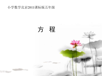 北京版数学五年级上册《方程》PPT课件1