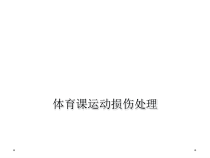 体育课运动损伤处理课件