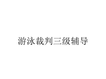 游泳裁判三级辅导课件