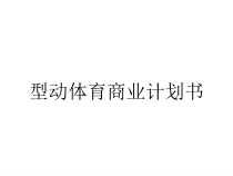 型动体育商业计划书课件