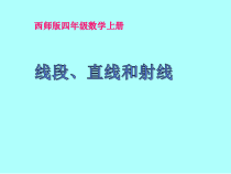 西南师大版数学四年级上册《线段、直线和射线》PPT课件6