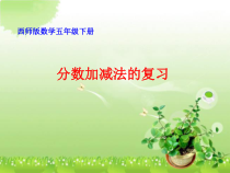 西南师大版数学五年级下册《分数的意义和分数加减法》PPT课件1