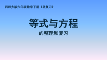西南师大版数学六年级下册《等式与方程》PPT课件1