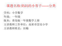 青岛版（六三制）一年级数学上册《分类》PPT课件2