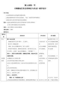《第一节 自然特征与农业》教学设计16-人教版地理八年级下册