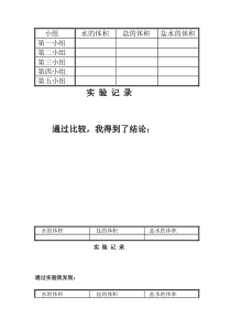 青岛版（六三制）五年级数学下册《有趣的溶解现象》学习单
