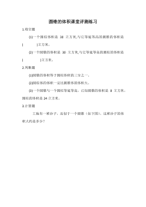 青岛版（六三制）六年级数学下册《信息窗三（圆锥的体积）》课后习题10