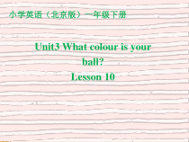 北京版英语一年级下册《Unit 3 What colour is your bag Lesson 10》PPT课件2
