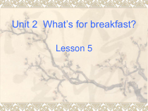 北京版英语二年级下册《Unit 2 What’s for breakfast Lesson 5》PPT课件5(1)