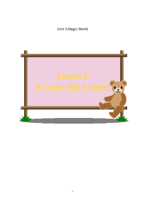 川教版英语六年级下册《Lesson 3 It Looks Like a Heart》备课教案1