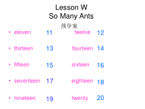 川教版新路径英语三下《Lesson W So Many Ants》PPT课件