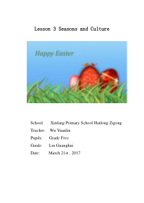 川教版新路径英语五下《Unit 2 Lesson 3 Seasons and Culture》教案4
