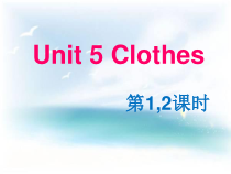 广东开心英语三年级下册《Unit 5 Clothes》PPT课件(共23页)