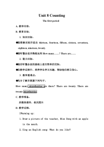 广东开心英语三年级下册《Unit 8 Counting》教案 (2)