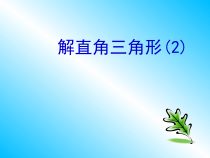 《仰角、俯角问题》PPT课件1-九年级上册数学华师大版