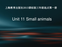 沪教版英语三年级上册《Unit 11 Small animals》优质课PPT课件3