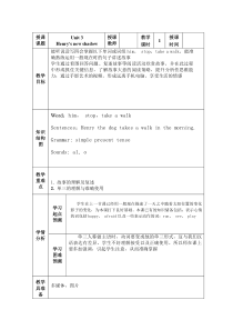 沪教版英语四年级下册《Unit 3 Look and Say》集体备课教案5