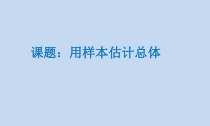 《28.2 用样本估计总体》PPT课件2-九年级下册数学华师大版