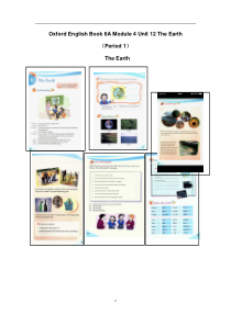 沪教版英语六年级上册《Unit 12 The earth》优质课教案2