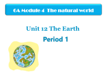 沪教版英语六年级上册《Unit 12 The earth》最新PPT课件2