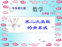 《求二次函数的关系式》PPT课件2-九年级下册数学华师大版