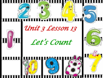 冀教版（一起）英语二年级上册《Unit 3 Lesson 13 Let's Count》PPT课件 (共12页)