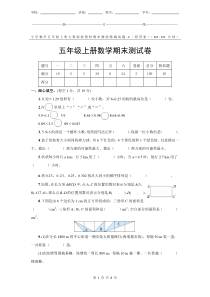 小学数学5年级上册人教版新教材期末测验试题试卷-2附答案