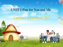 冀教版（一起）英语六年级上册《Unit 1 Lesson 1 Let's Watch TV!》PPT课件 (共14页)