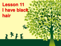 接力版英语三年级下册《Lesson 11 I have black hair 》PPT课件 (共16页)