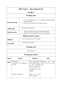 教科版（EEC）英语三年级下册《Unit 3 How much is it Period 1》优质课教案2