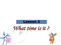 接力版英语四年级下册《Lesson 3 What time is it》PPT课件+音频素材