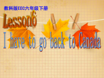 教科版（EEC）英语六年级下册《Unit 6 I have to go back to Canada》精品PPT课件2