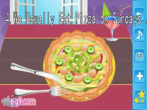 教科版（EEC）英语六年级下册《Unit 4 We Usually Eat Pizza on Sundays》公开课PPT课件1