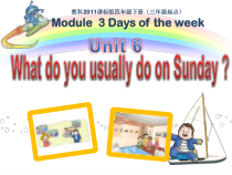 教科版英语四年级下册《Unit 6 What do you usually do on Sunday》集体备课PPT课件5