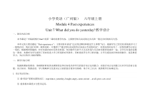 教科版英语六年级上册《Unit 7 What did you do yesterday》教案3