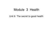 教科版英语六年级上册《Unit 6 The secret to good health》教学PPT课件4