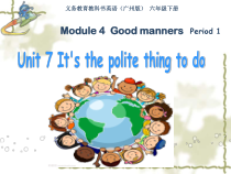 教科版英语六年级下册《Unit 7 It’s the polite thing to do》PPT课件5