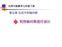 《4 利用轴对称进行设计》PPT课件2-七年级下册数学北师大版