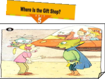 教科版英语五年级下册《unit 5 where is the gift shop？》课件+音频素材