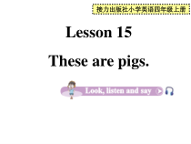 接力版英语四年级上册《Lesson 15 These are pigs》PPT课件3