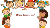 接力版英语四年级下册《Lesson 3 What time is it？》教学PPT课件1