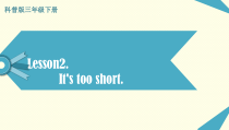 科普版英语三年级下册《Lesson 2 It’s too short》优质课PPT课件3