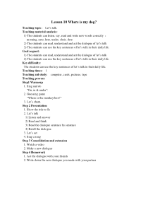 科普版英语四年级上册《Lesson 10 Where is my dog？》教案3