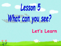 科普版英语四年级上册《Lesson 5 What can you see？》教学PPT课件4