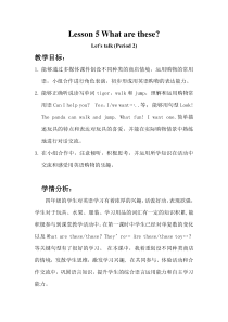 科普版英语四年级下册《Lesson 5 What are these？》精品教案-3